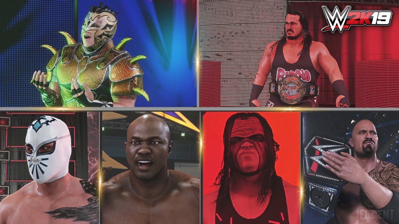 WWE 2K19 Best Entrances Kalisto Rhyno Sin Cara Shelton